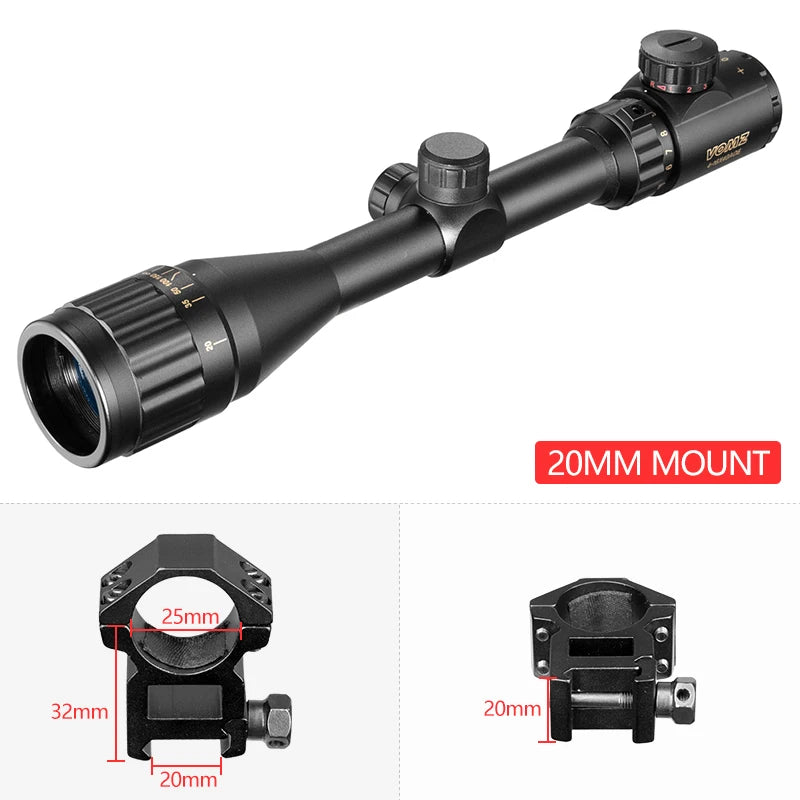 VOMZ 4-16X40 Optics Hunting Riflescope Red&Green Dot Illuminated Sight Rifle Scope Sniper Gear Sight Scope Airsoft Rifle