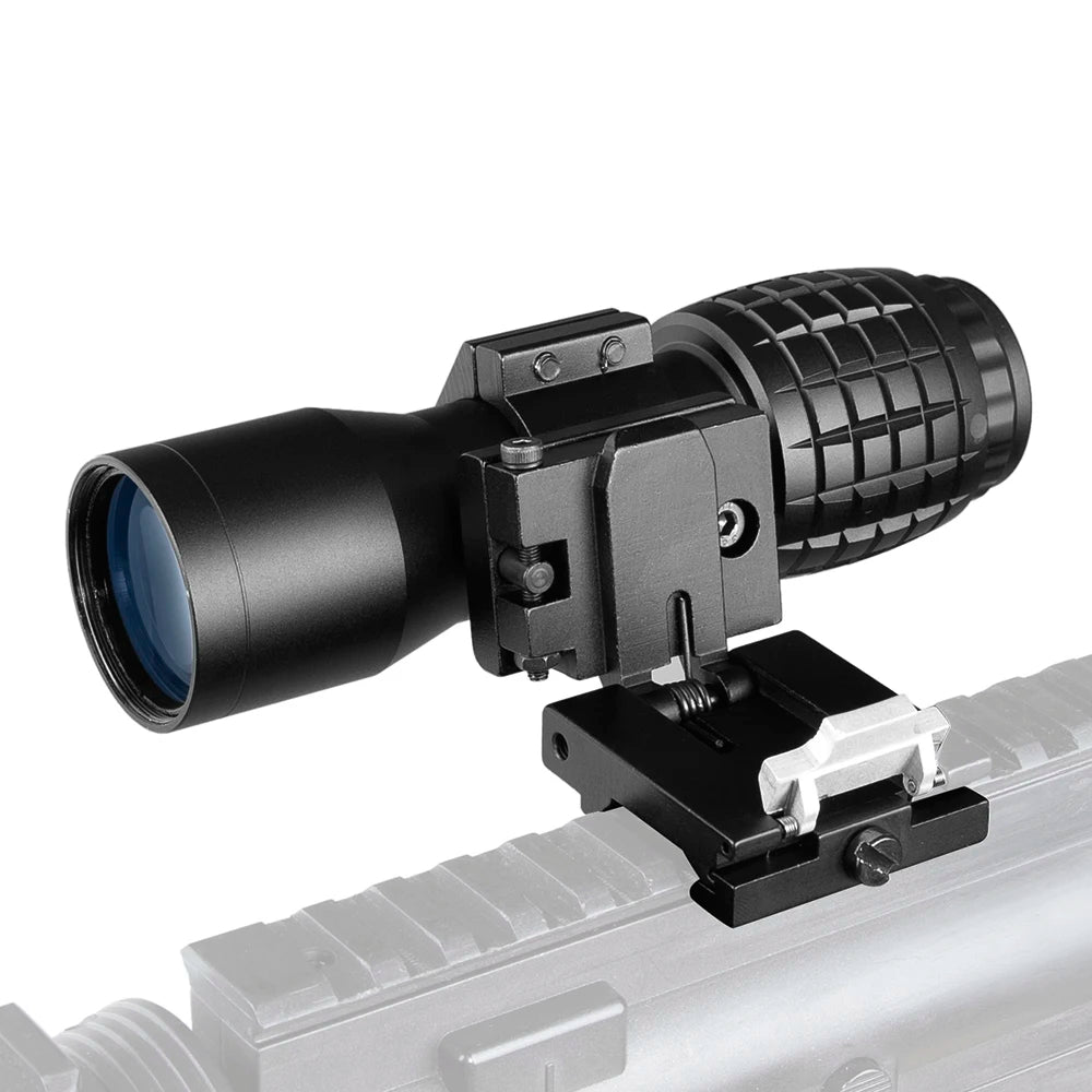 Red Dot Sight Scope 5x Magnifier Quick Flip Scope Flip To Side Mount Fit For 20mm Mount