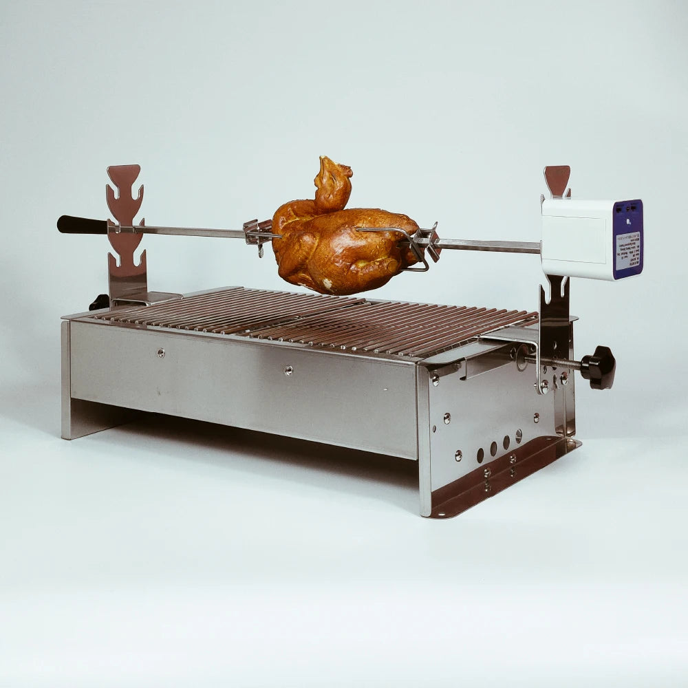 Rotisserie Kit Universal Replacement 5078 Quick Install Portable Spit Grill Outdoor Camping BBQ Three Heights Adjustable Length