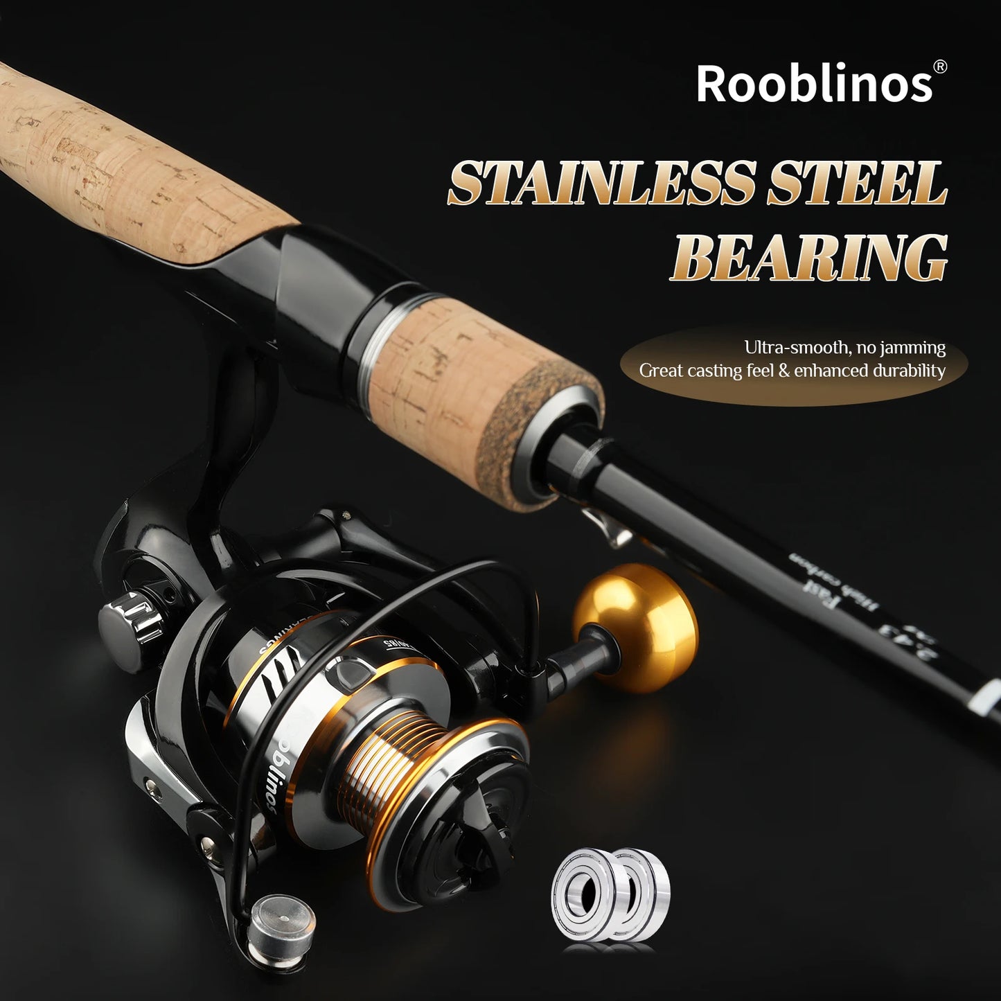 Rooblinos HM Spinning Reel 12BB Metal Spool 5.2:1 Gear Ratio Carp Fishing Wheel Saltwater Freshwater Lure Tackle