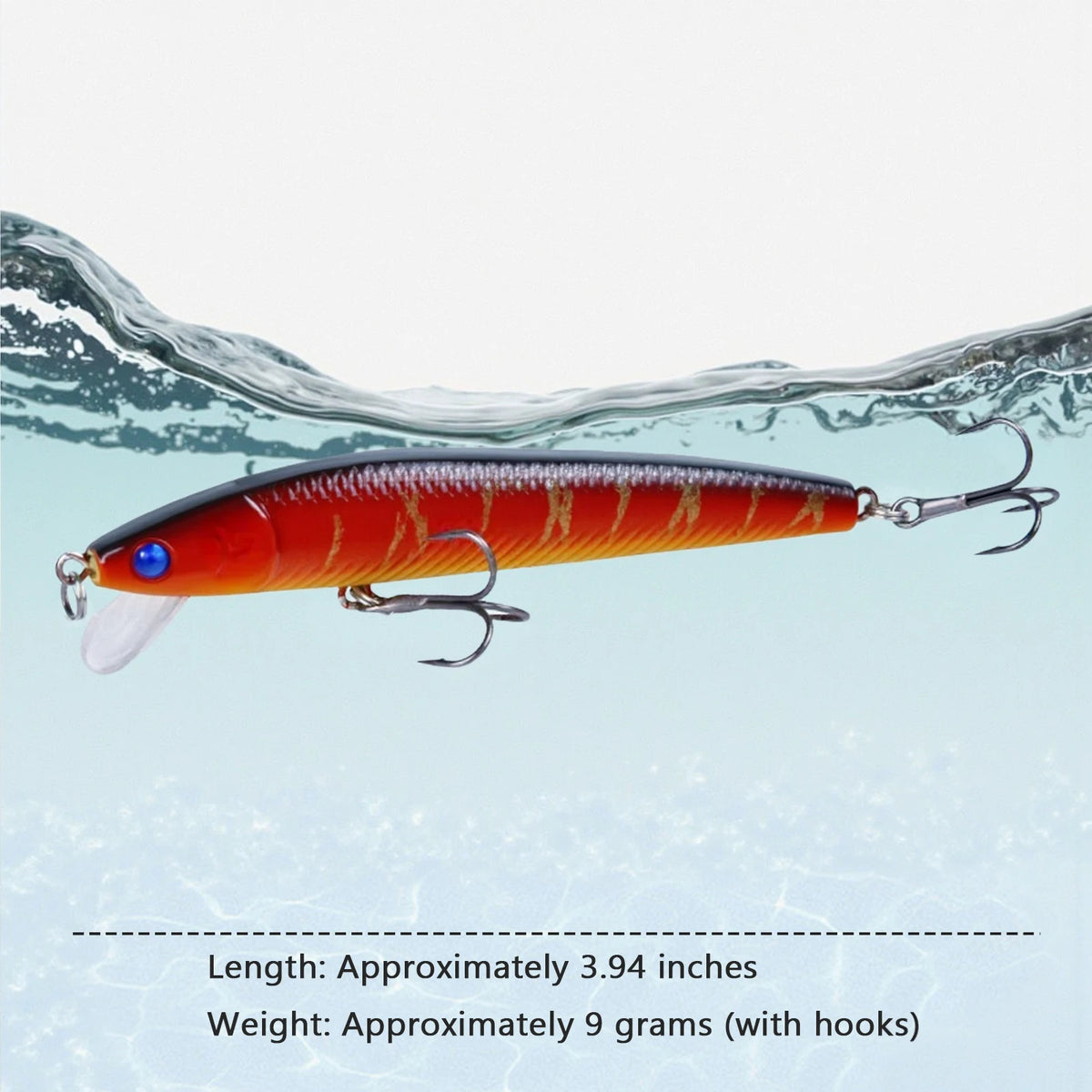20Pcs Minnow Hard Fishing Lures Set, Artificial Plastic Swimbait Crankbait Tackle for Freshwater Saltwater Bass Trout Pike Fishing