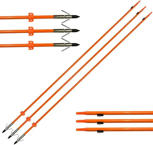Elong Bow Fishing 32 Inch 5/16" Hunting Arrows Archery Fiberglass Arrows with Safety Slides Broadheads