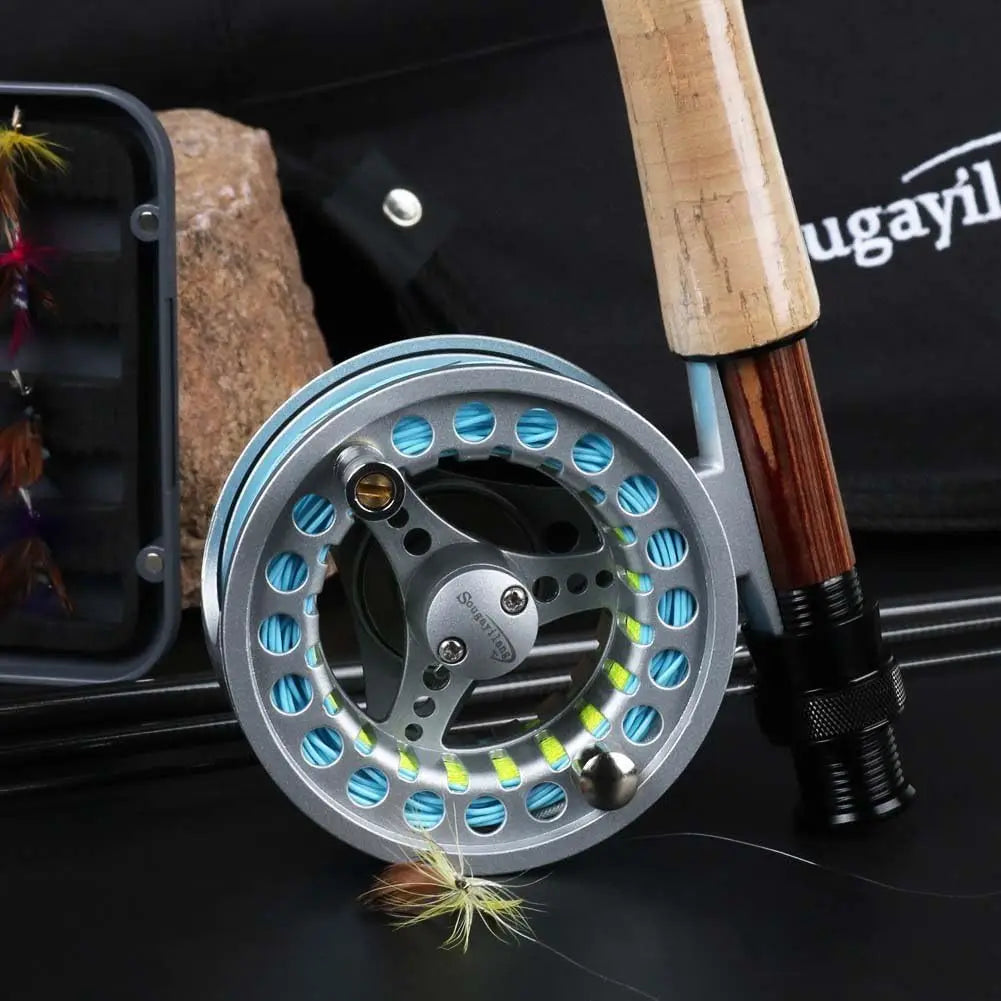 Complete Fly Fishing Rod and Reel Combo Kit for Saltwater Freshwater Angling