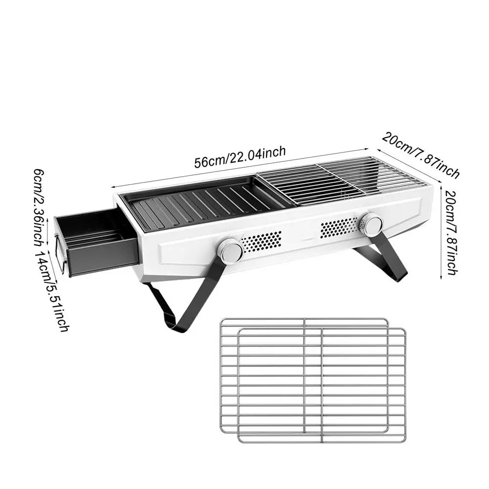 Folding Camping BBQ Grill Charcoal Barbecue Grills Portable Wood Stove Picnic Wood Burning Charcoal Grill Burner For Camping