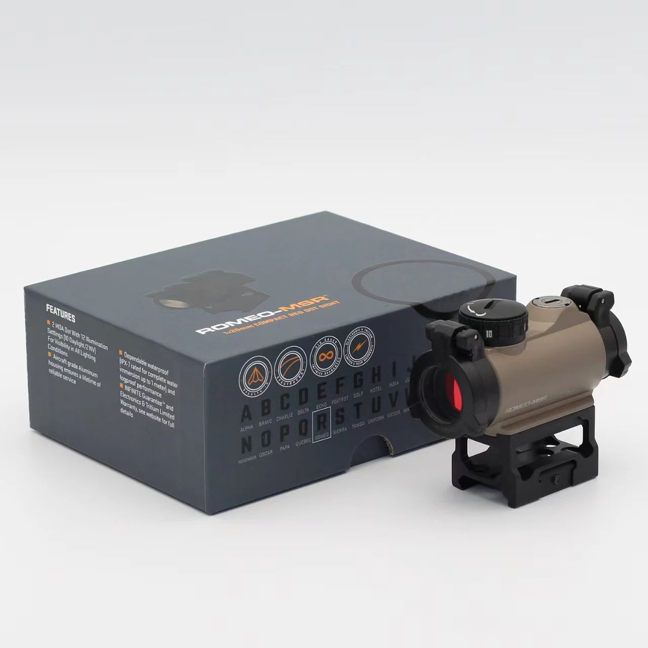 2MOA MSR Compact Red Dot Sight Reflex Sight with 1.41" Absolute Co-Witness Mount Shockproof Waterproof for Hunting Scope