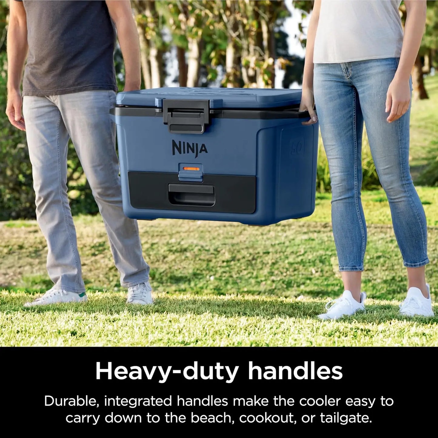 50qt Hard Cooler with Dry Zone, Fridge-Temp Drawer for Drinks & Food, Holds Ice for Days
