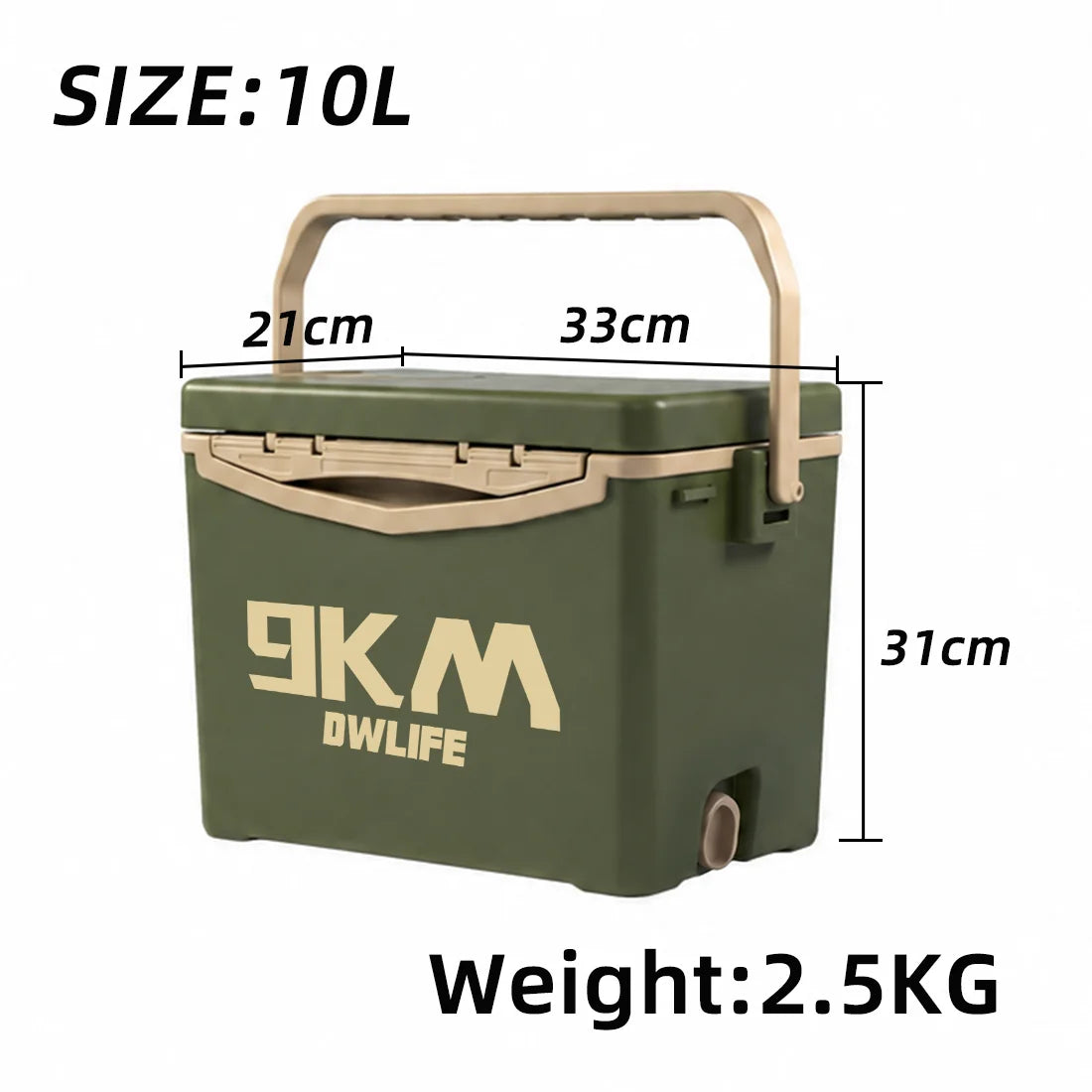 9KM 10L 18L 26L Fishing Cooler Box Fishing Bucket Storage Tackle Box Outdoor Insulated Ice Chest Box for Fishing Camping Boating
