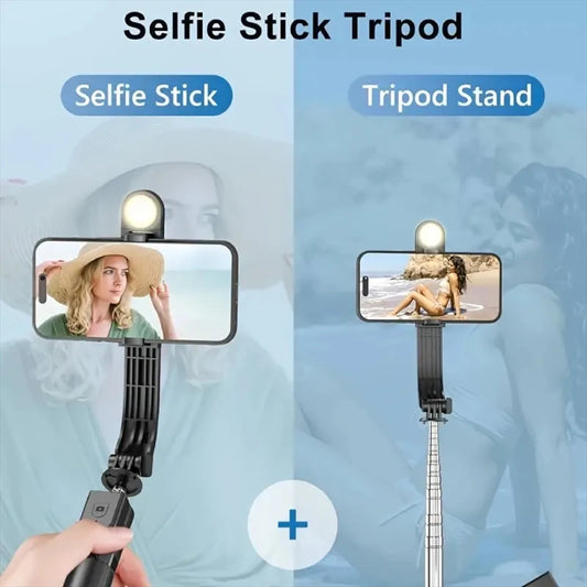 W&O C01 Telescopic Selfie Stick Tripod Monopod Stand Mobile Phone Support Wireless Gimbal Stabilizer For iPhone Android Holder