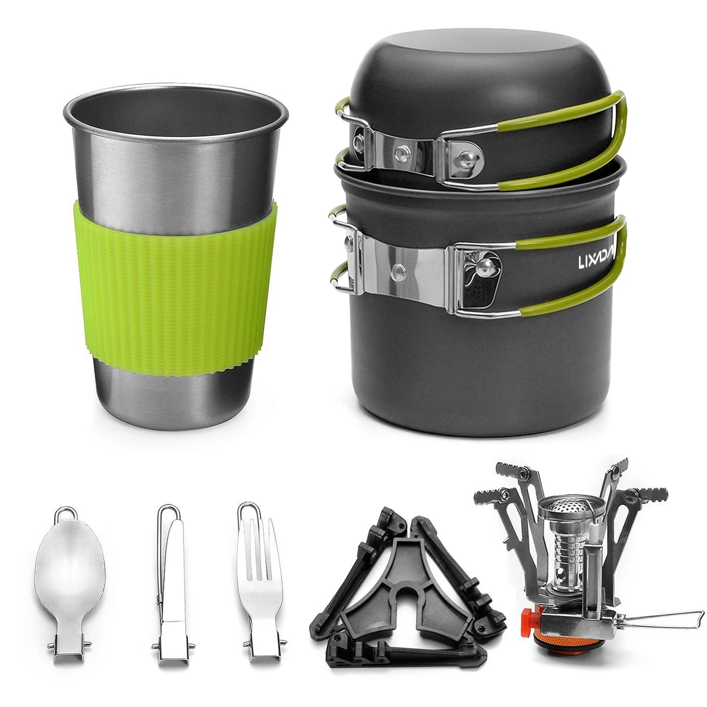 Camping Cooking Set Camping Cookware Portable Mess Kit Camping Pot and Pans Cooking Set Camping Cookware Camping Pot and Pan