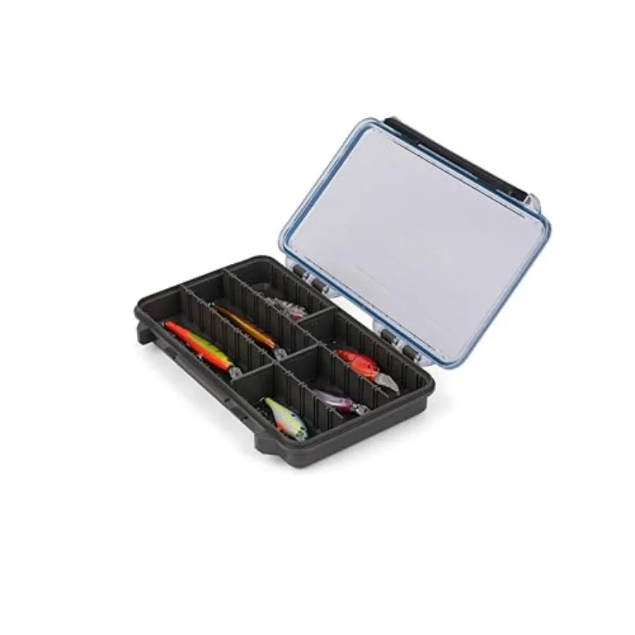 Tackle Box 3600 Waterproof 4-Pack Stow for Fishing Gear Storage in Black with Durable Plastic Construction and C