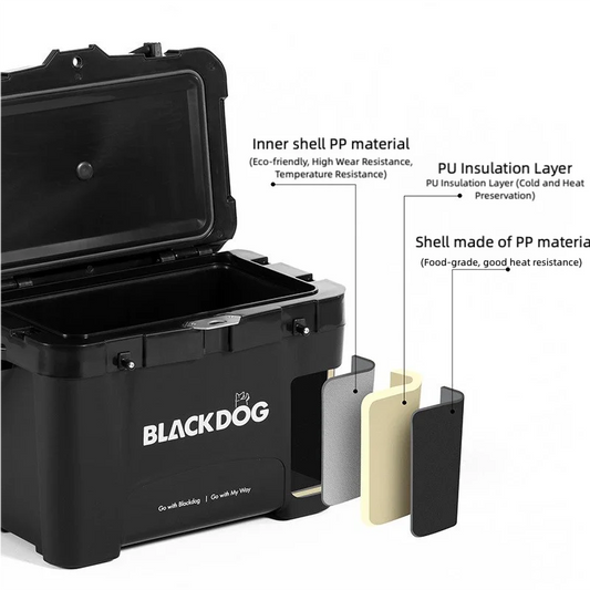 Blackdog Outdoor 26L Large Space Camping Insulated Box Refrigerator Portable Outdoor Camping Ice Block Insulated Car Ice Bucket
