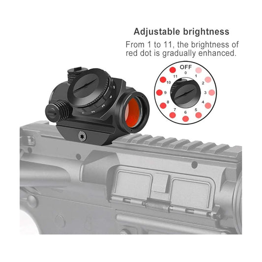 Feyachi RDS-22 2 MOA Red Dot Sight Compact Red Dot Scope 1 x 22mm,Selectable with 5 Slots 0.83”Riser Mount