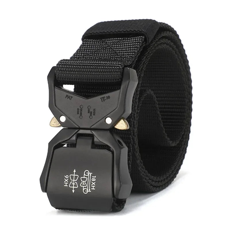 Tactical Belt for Men, High Quality Nylon Military Belt with Metal Buckle, Outdoor Sports Training Gear, Adjustable