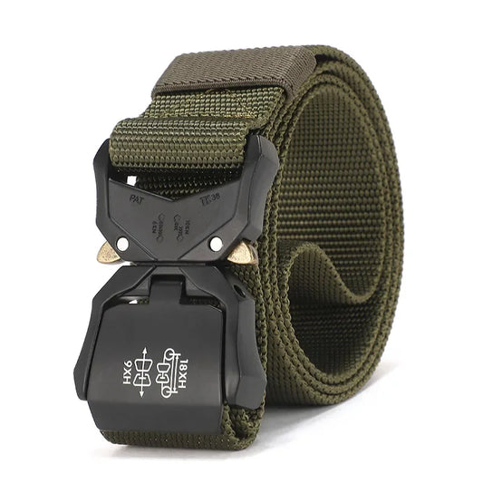 Tactical Belt for Men, High Quality Nylon Military Belt with Metal Buckle, Outdoor Sports Training Gear, Adjustable