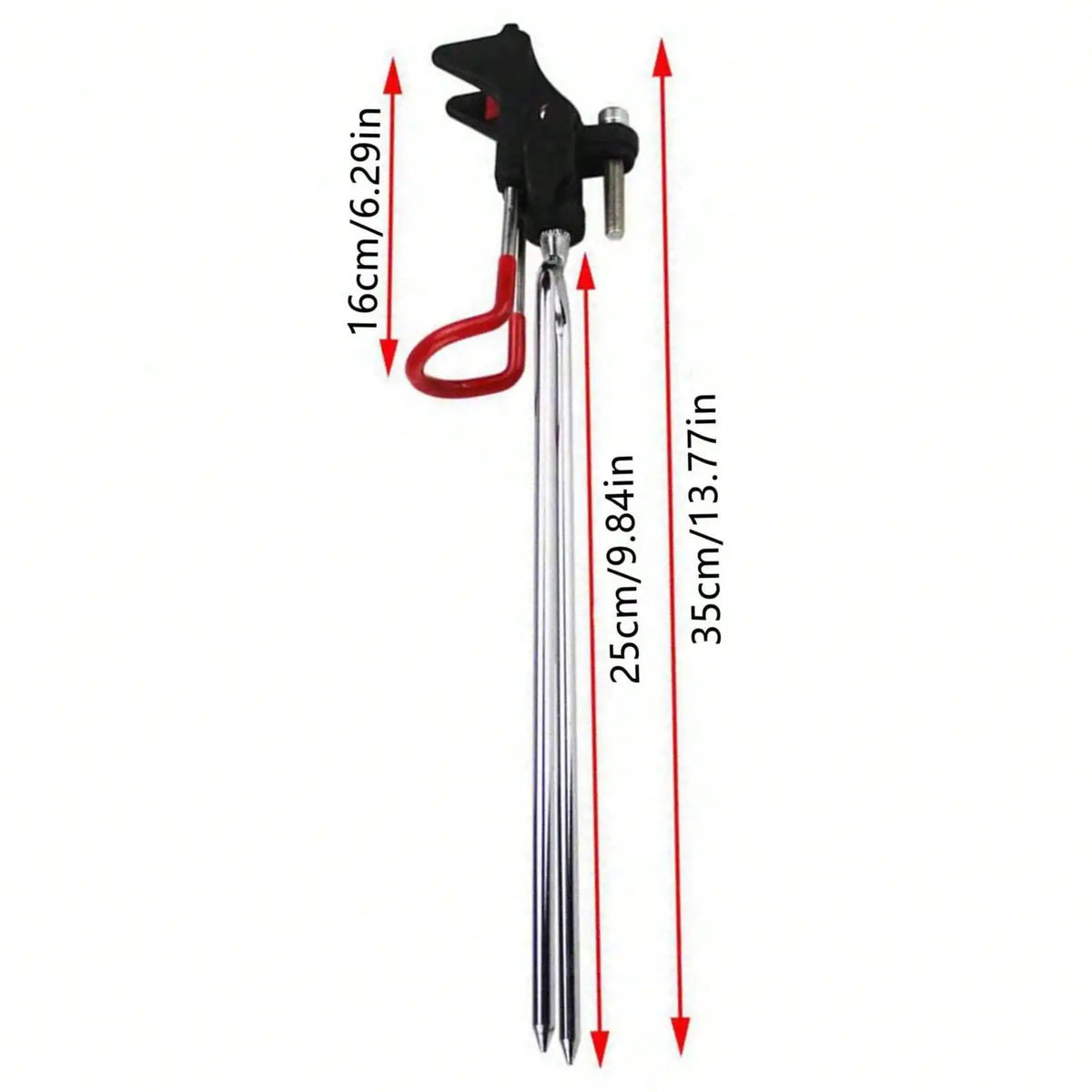 2Pack Fishing Rod Holders, Bank & Ground Fishing Pole Holders, 360 Degree Adjustable Fishing Pole Rack Stand For Bank, Beach, Ground 13.77inch