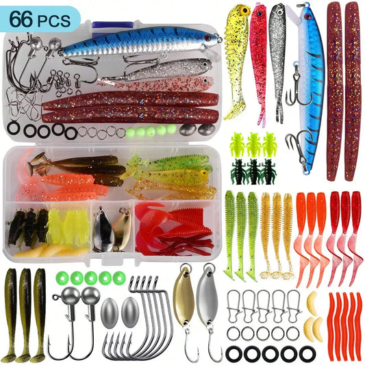 Practical Multifunctional Fishing Bait Kit Vivid Simulation Lure Design Durable Angling Supplies Perfect For Daily Freshwater Saltwater Outdoor Fish Catching Activities