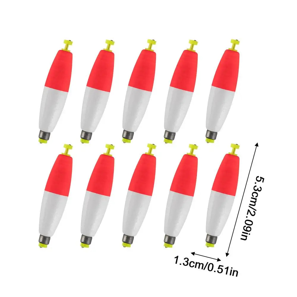 10pcs Slip Bobbers Fishing Weighted Buoy Foam Bobbers Floats Fishing Floats Sea Rock Fishing Striking Float Fishing Accessories