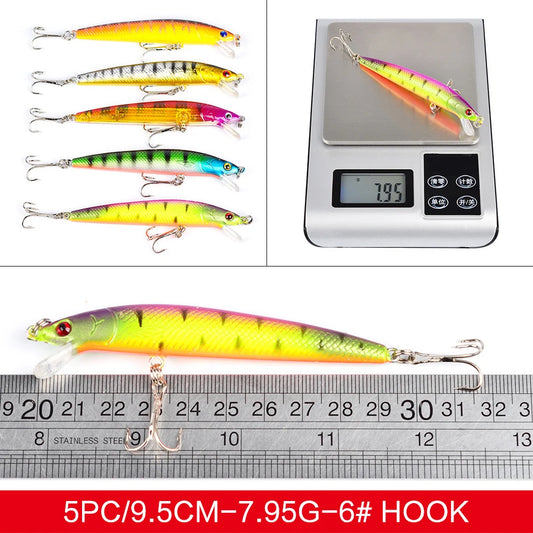 43Piece Fishing Lures Kit for Saltwater and Freshwater Fishing Gear Gifts for Men Soft Hard Fishing Lures Baits Set with Hooks