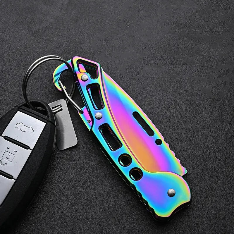 2pcs Folding Fruit Knife Stainless Steel Meat Cleaver Kitchen Knife with Non-slip Handle for Kitchen Accessories Pocket Knife