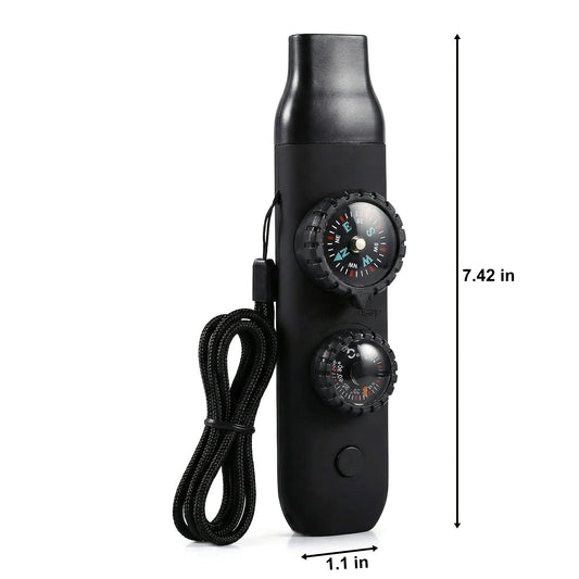 Emergency Survival Safety Whistle,Whistle for Kids with Lanyard,Compass,Thermometer,Ideal for Kayaking, Boating, Hiking, Camping