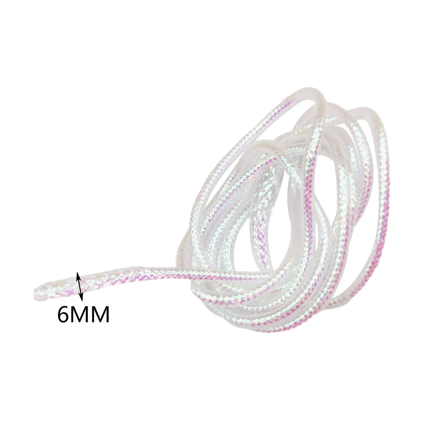 Round Pearl Mylar Braided Tubing Nylon Fly Tying Tool Fishing Materials Mesh for Freshwater Streamers 2mm 4mm 6mm