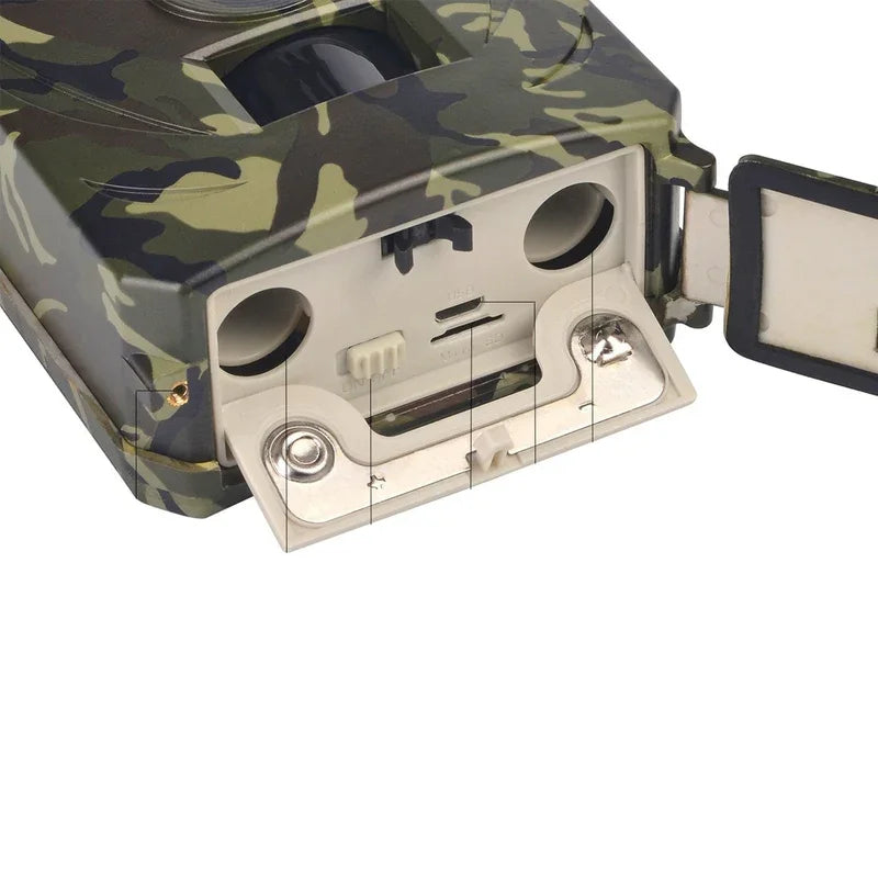 Outdoor Hunting Camera 12MP Wild Animal Detector Trail Camera HD Waterproof Monitoring Infrared Heat Sensing Night Vision