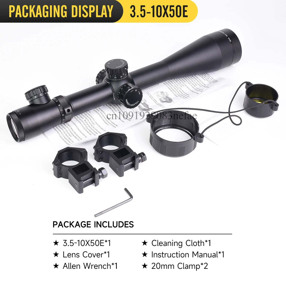 LP M3 3.5-10x50 Tactical HD Scope No Parallax Optics Hunting Scope Multi Coated Sight Adjustment Shockproof Waterproof Telescope