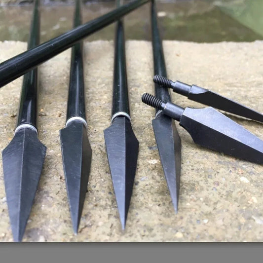 12/20pcs Hunting Arrowheads 150 Grain High Carbon Steel Broadheads Archery Arrows Tips Compound Bow Recurve Bow Crossbow