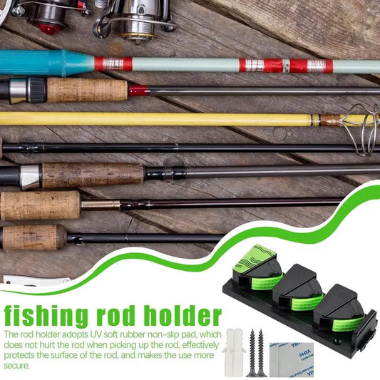 Wall Mounted Fishing Rod Rack Wall Fishing Pole Management Holders Angling Equipment Organization Accessories For Husband Dad