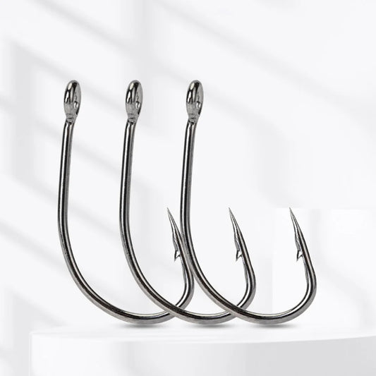 100PCS/Box Fishing Hooks Set High Carbon Steel Barbed FishHooks Carp Fishhook for Freshwater Saltwater Fishing Accessories