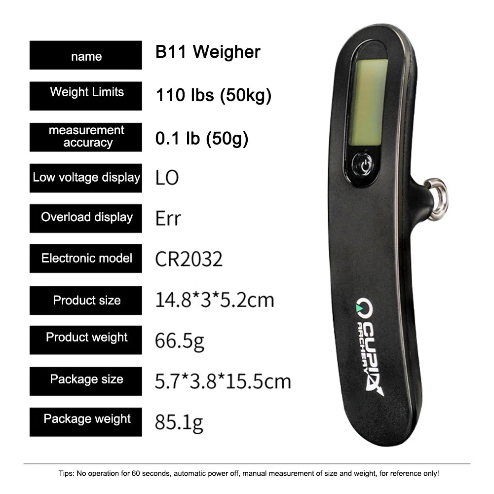 Electric Digital Dynamometer Device Portable Electric Digital Bow Scale Measuring Instrument Test Tool Archery Accressories