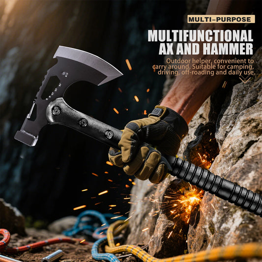 Multifunctional Outdoor Camping Hand Hatchet Two Styles Portable Wood Cutting Tool with Storage Sheath Backpacking Hiking Household Log Splitting Utility Tool Gift for Outdoor Enthusiasts