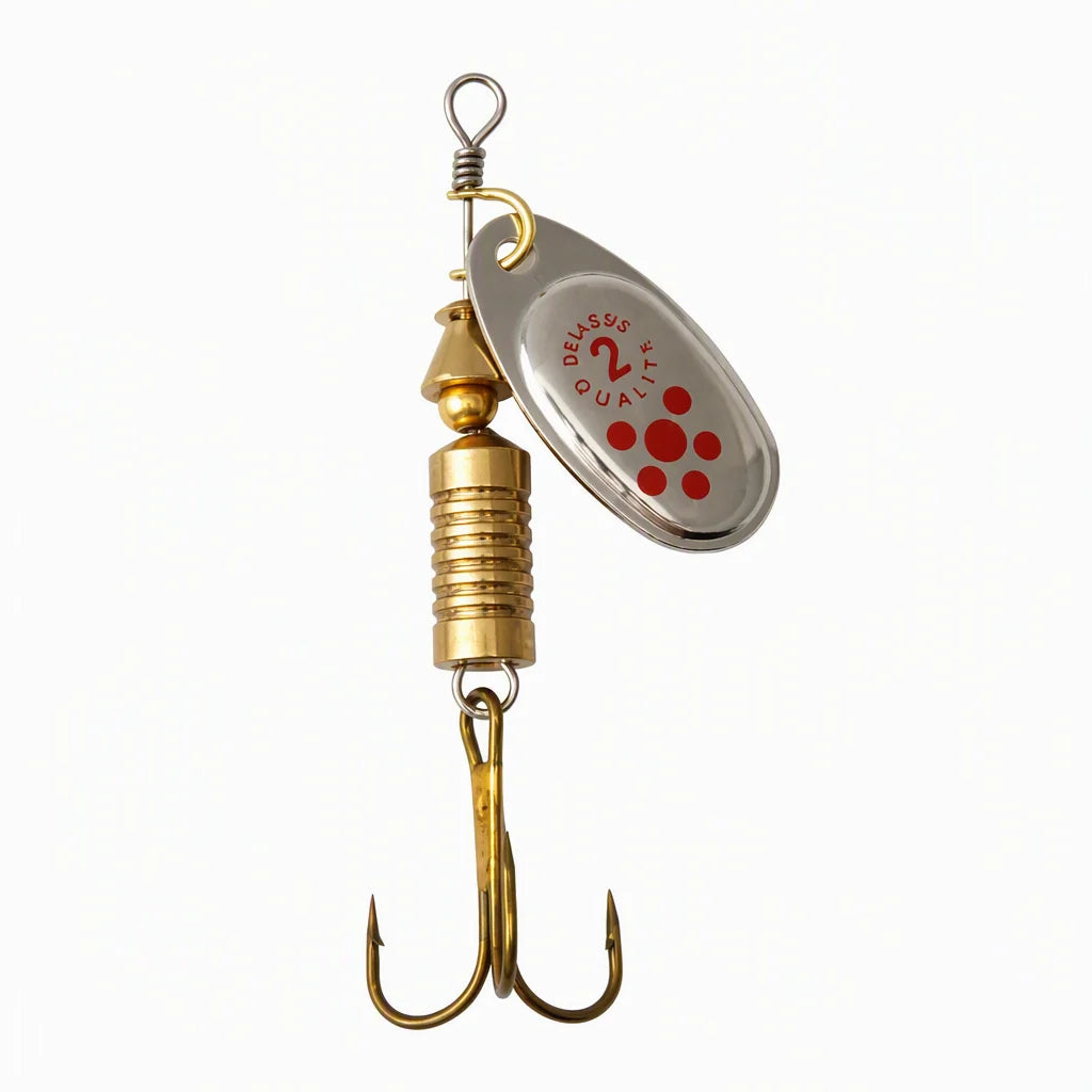 10Pcs Gold & Silver Spinning Sequins Fishing Lures Anti‑Corrosion Metal Spoon Bait Hard Spinner‑Bait for Freshwater Bass Trout