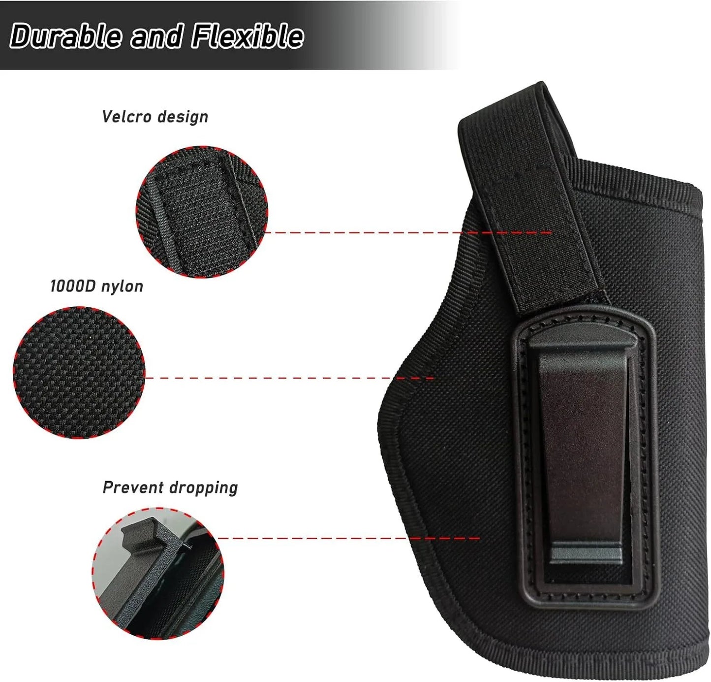 Gun Holster Tactical Concealed Carry Left/right Hand Pistol IWB OWB Universal