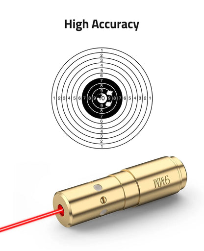 CVLIFE Bore Sight 9mm/223 5.56mm Red Laser Boresighter with 4 Sets of Batteries