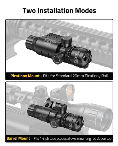 CVLIFE Laser Sight for Rifle with Picatinny/M-lok Rail Mount, Green Laser for Guns, Low-Profile Laser Sight with Pressure Switch