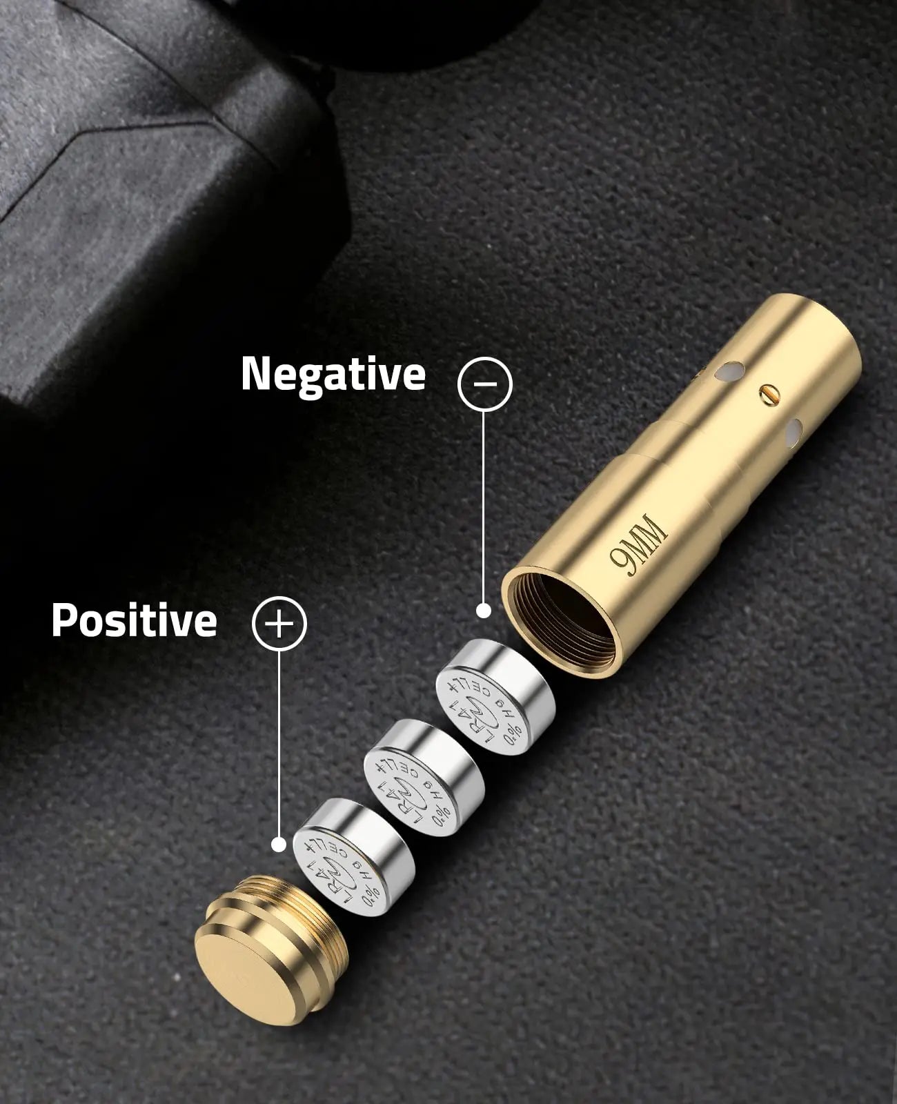 CVLIFE Bore Sight 9mm/223 5.56mm Red Laser Boresighter with 4 Sets of Batteries