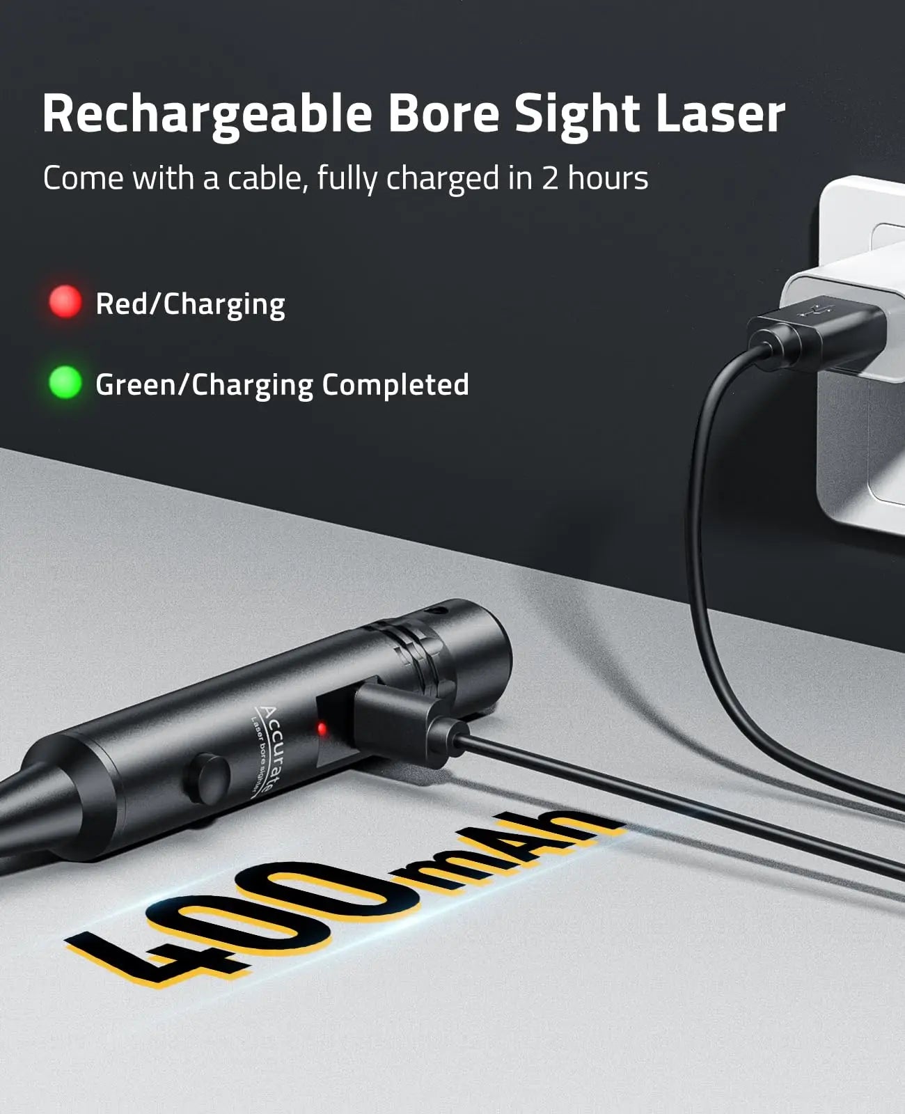 CVLIFE Rechargeable Bore Sight Laser Kit with 64 Adapters fit 0.17 to 12GA Calibers, Professional Green Laser Bore Sight wit