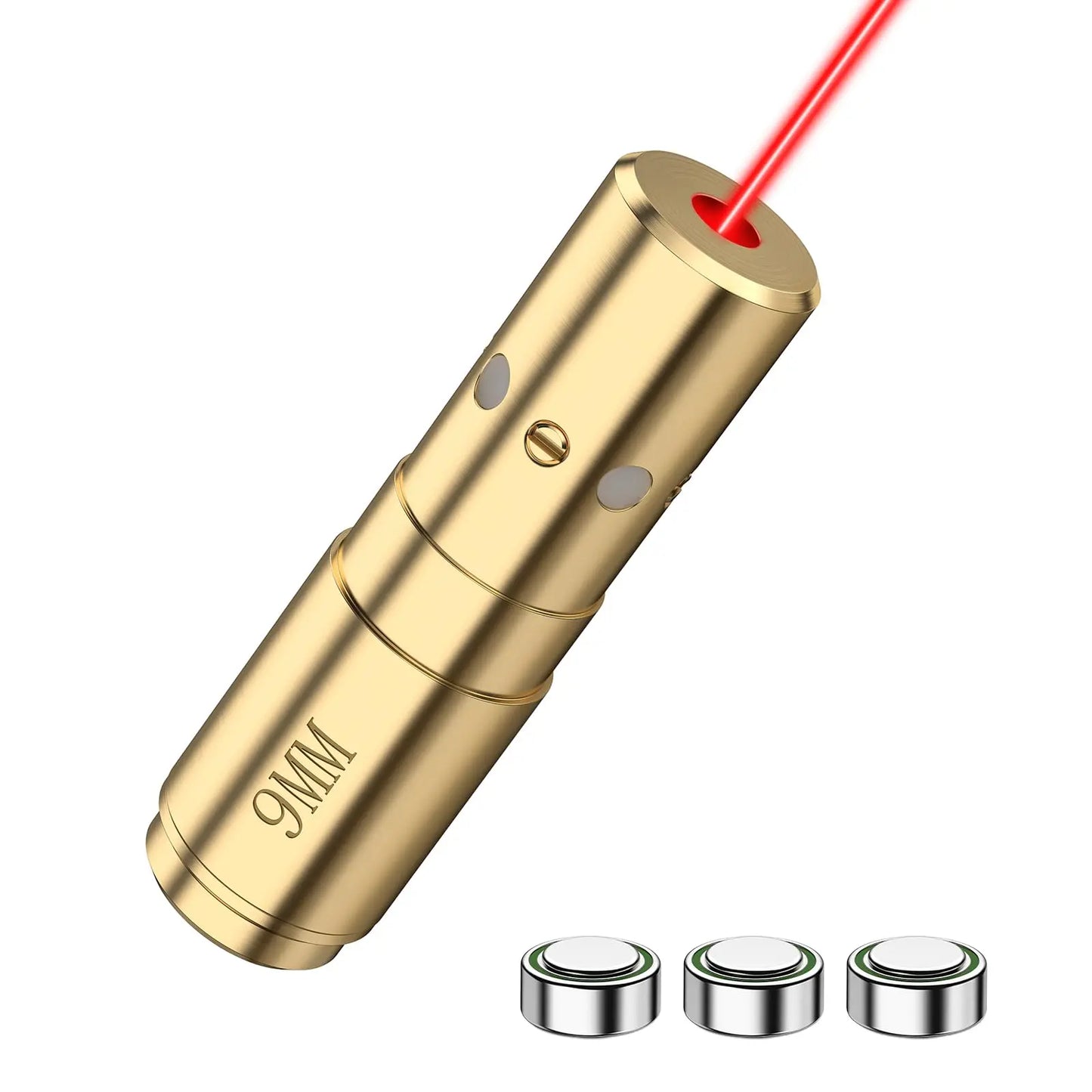 CVLIFE Bore Sight 9mm/223 5.56mm Red Laser Boresighter with 4 Sets of Batteries