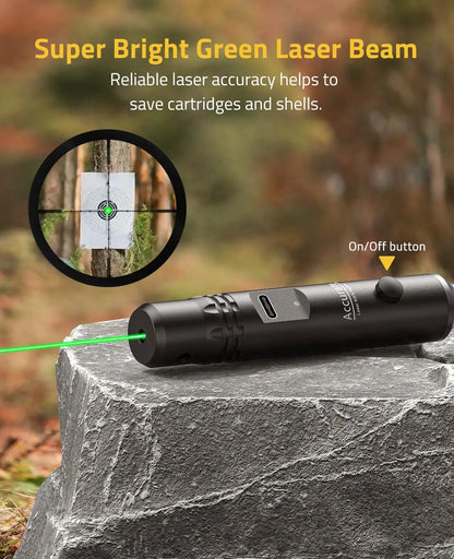 CVLIFE Rechargeable Bore Sight Laser Kit with 64 Adapters fit 0.17 to 12GA Calibers, Professional Green Laser Bore Sight wit