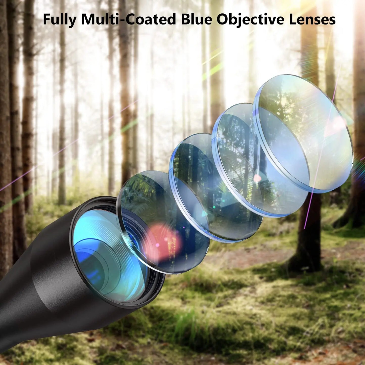CVLIFE 3-9x40 Optics R4 Reticle Crosshair Scope with Scope Mounts