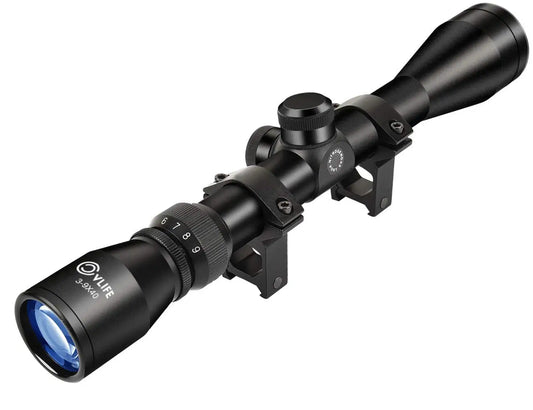 CVLIFE 3-9x40 Optics R4 Reticle Crosshair Scope with Scope Mounts