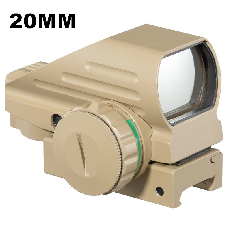 Red Dot Sight Scope Tactical Reflex Riflescope Reticle Holographic Projected Sight Hunting 20mm Rail Mount 1MOA