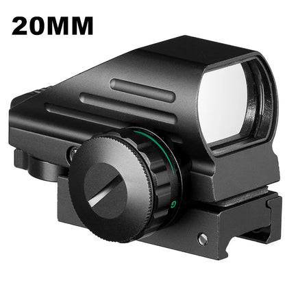 Red Dot Sight Scope Tactical Reflex Riflescope Reticle Holographic Projected Sight Hunting 20mm Rail Mount 1MOA