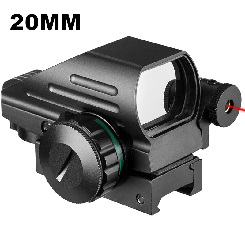 Red Dot Sight Scope Tactical Reflex Riflescope Reticle Holographic Projected Sight Hunting 20mm Rail Mount 1MOA