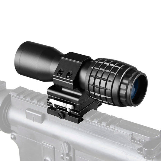 Red Dot Sight Scope 5x Magnifier Quick Flip Scope Flip To Side Mount Fit For 20mm Mount
