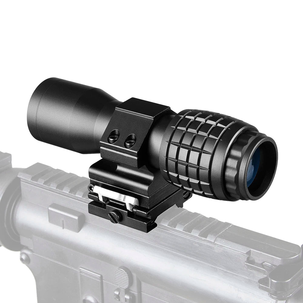 Red Dot Sight Scope 5x Magnifier Quick Flip Scope Flip To Side Mount Fit For 20mm Mount