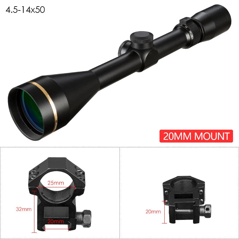 VX Tactical 3.5-10x40 Scope Mil Dot Riflescopes Optic Sight 3-9x40 4.5-14x40 Hunting Scopes for Airsoft Gun With Mount