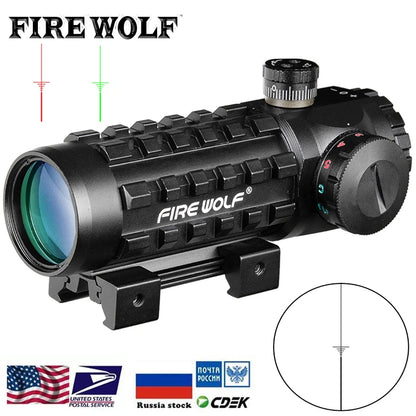 3X28 Green Red Dot Cross Sight Scope Tactical Optics Riflescope Fit 11/20mm Rail Rifle Scopes for Hunting
