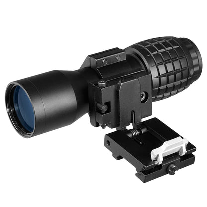 Red Dot Sight Scope 5x Magnifier Quick Flip Scope Flip To Side Mount Fit For 20mm Mount